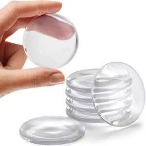 lot 18266 image: STRONGEST HOME Wall Protector for Door Knobs, 2-Inch - Clear Self-Adhesive Door Stopper Guards - Quiet Rubber Bumpers for Wall Protection, 6-Pack