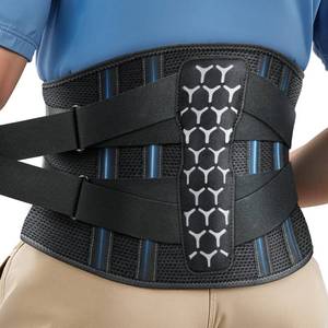 lot 18319 image: RAKIIE Back Brace for Lower Back Pain Women Men, Ergonomic Support Brace with Lumbar Pad, Adjustable Straps and Soft Breathable Mesh Fabric, Lumbar Support Belt Relief from Sciatica, Gray Size M (Waist 33.5-39.4)