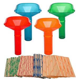 lot 18348 image: ESSENTIAL Coin Counting Tubes Set of 4, Color-Coded Tubes, Includes 100 Assorted Flat Coin Wrappers for Quarters, Dimes, Nickels, Pennies