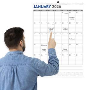 lot 18351 image: GuassLee Large Wall Calendar 2026-2027, 22x15 Vertical Wall Calendar 2026, Jan. 2026 to Jun. 2027, 18-Month Paper Hanging Planner Wall with Julian Date for Office Home Planning & Organizing