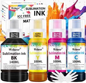 lot 19258 image: Sublimation Ink 440ML Auto Refill for ET-2800 ET-15000 ET-2803 ET4800 ET2400 ET8550 ET-2850 ET-4950 WF7710 WF-7820 etc.Inkjet Printers Heat Press Transfer on Mugs��Cloth��Phone Cases etc.