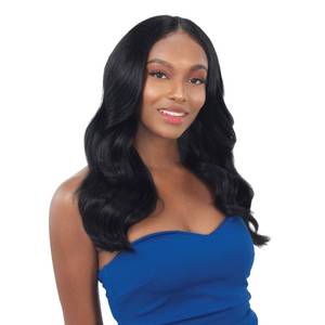 lot 19281 image: FreeTress Equal HD Lace Front Wig Level Up - KAMALA (1B Off Black)