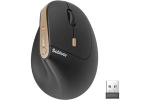 lot 19299 image: SABLUTE MAM3 Ergonomic Mouse, Bluetooth Mouse for SmallMedium Hands,Dual-Device Connectivity for ComputerLaptop, Rechargeable Wireless Vertical Mouse with 4 Adjustable DPI for Window,Mac OS,Black