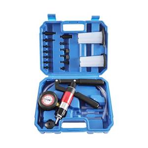 lot 19305 image: Yonligonju 23PCS Handheld Vacuum Pump Tester Brake Bleeder Kit Brake System Bleeding Tools with Adapters and 2 Reservoir Bottles Automotive Brake for Car Truck Motorcycle (Blue)