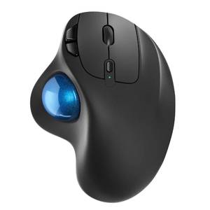 lot 19318 image: Nulea M501 Wireless Trackball Mouse, Rechargeable Ergonomic, Easy Thumb Control, Precise & Smooth Tracking, 3 Device Connection (Bluetooth or USB Receiver), Compatible for PC, Laptop, Mac, Windows.
