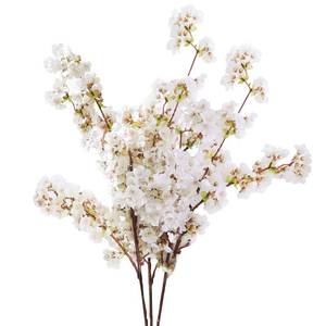 lot 19351 image: Sunm Boutique Silk Cherry Blossom Branches, Artificial Cherry Blossom Tree Stems Faux Cherry Flowers Vase Arrangements for Wedding Home Decor, Set of 3