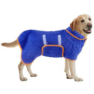 lot 20204 image: Bienbee Dog Bathrobe, Quick Drying Super Absorbent Dog Robes for After Bath, Warm Keeping Dogs Towel, Dogs Bath Supplies, Dark Blue L