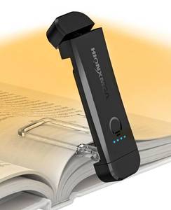 lot 20223 image: HIONXMGA Book Reading Light,Silent Touch Book Lamp for Reading in Bed,Rechargeable Clip on Booklight with 3 Amber Colors & 7 LEDs Precise Dimming for Eye Caring Night Reading,Books Lovers,Kids,Black