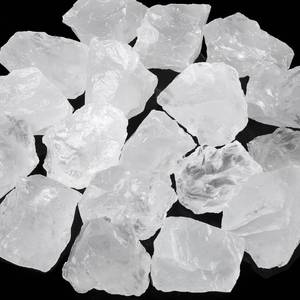 lot 20237 image: ZHIYUXI 2 Clear Quartz Crystals Rocks Crystals Bulk Crystals and Healing Stones 4Pcs Large Crystals Cuarzos Rocks for Tumbling Witchcraft Wire Wrapping Fountain Raw Stones Cabbing Room Decor