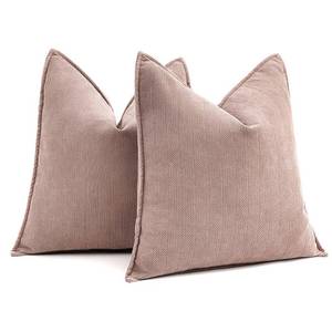 lot 20243 image: MIULEE Pack of 2 Blush Pink Valentines Decorative Pillow Covers 20x20 Inch Soft Chenille Luxurious Couch Throw Pillows Farmhouse Cushion Covers for Sofa Bedroom Living Room Spring Home Decor (BLACK SHEEP TEXTURE)
