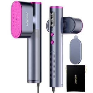lot 20246 image: Jack �� Rose Travel Steamer for Clothes,100-220V Portable Iron,15s Heat Up,Steamer �� Iron 2 In 1, Travel Size,Large Ceramic Heat Panel,for Global and Europe