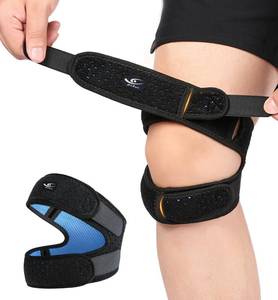 lot 20252 image: HiRui Dual Patella Knee Straps, Knee Brace Patella Stabilizer for Knee Pain Relief Running Tennis Jumping Arthritis Tendonitis, Joint and Muscles Protection - Adjustable (Black)