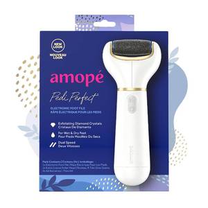 lot 20259 image: Amop� Pedi Perfect Electric Callus Remover Foot File w Diamond Crystals, Pedicure Tool for Feet, Removes Hard & Dead Skin, Feet Scrubber & Buffer, Splashproof, w Extra Coarse Roller Head, 1 Count