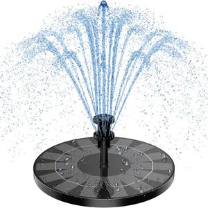 lot 20284 image: AISITIN 3.5W Solar Bird Bath Fountain Pump, Solar Fountain Pump for Bird Bath with 6 Nozzles, Solar Powered Water Fountain Pump for Garden, Ponds, Pool, Fish Tank, Aquarium and Outdoor, Black