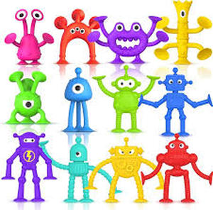 lot 6176 image: Richfun Alien Suction Toys 5 Piece Set