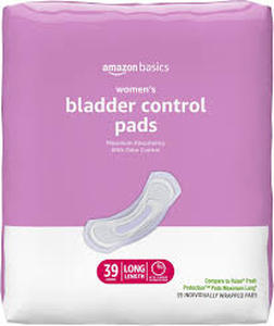 lot 12389 image: Amazon Basics Womens Bladder Control Pads Long Length 39 Count