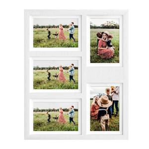 lot 1661 image: Great Lakes Memories GLM 4x6 or 5x7 Collage Picture Frames for Wall, Holds 5 Photos with Glass & Mat, 5x7 Picture Frame, Picture Frames Collage Wall Decor (Modern White)