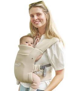 lot 1662 image: GROWNSY Baby Carrier, Cozy Newborn Carrier, Ergonomic Baby Wraps Carrier Newborn to Toddler with Head Support, Cream