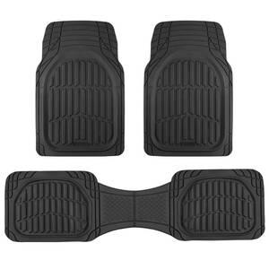 lot 1675 image: Motor Trend FlexTough LITE Rubber Car Mats Full Set - All Weather Floor Mats for Trucks, Cars & SUVs - Automotive Waterproof Black Car Floor Mats for Cars Interior Accessories Universal Trim-to-Fit