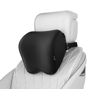 lot 1678 image: Crofy 2-Pack Car Neck Pillow, Softness Car Headrest Pillow for Driving with Adjustable Strap, 100% Memory Foam and Breathable Removable Cover, Comfortable Ergonomic Design, Black