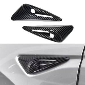 lot 2150 image: 2PCS Side Camera Protection Cover for Tesla Model Y Juniper and Tesla Model 3 Highland,Carbon Fiber Pattern Camera Cover for 2024 2025 Tesla Model 3 and 2025 2026 Model Y (Carbon Pattern)