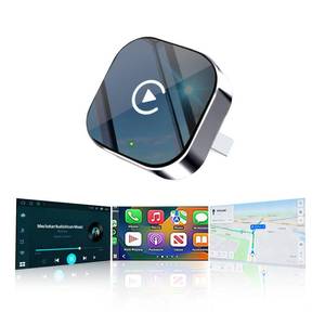 lot 2184 image: YFDUNV Wireless CarPlay Adapter & Android Auto Dongle, Shiny Silver��Fast Auto-Connect, Compact Plug & Play Wireless CarPlay Converter for iPhone & Android, USBUSB-C, No Delay, Seamless Reconnection