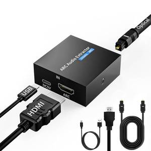 lot 2189 image: 192KHz ARC Audio Extractor, HDMI ARC to ToslinkOptical3.5mm AUX Output, HDMI to Optical Audio Adapter with Optical Cable, ARC to RCA Audio Converter for TV Amplifier SpeakerSoundbarHeadset