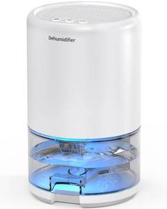 lot 3258 image: Dehumidifier, 35 oz Small Dehumidifiers for Home, Bathroom, Bedroom, Closet, Ultra-Quiet with Sleep Mode, 7 Color Lights & Auto Shut Off, Compact & Portable for RV, Rooms, Basement, Energy Saving