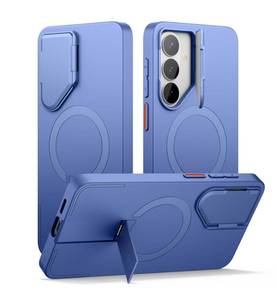 lot 4138 image: SURITCH for Samsung Galaxy S26 Phone Case, Magnetic Protective Cover with Camera Cover & Adjustable Metal Kickstand for Galaxy S26 -Starlight Blue