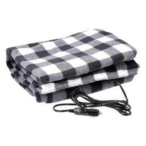 lot 4143 image: Heated Car Blanket - 12V Electric Travel Blanket for Car, Truck, SUV or RV - Portable Heated Throw for Road Trips, Camping or Winter Emergency Kit for Cold Weather Travel by Stalwart (Black Plaid)
