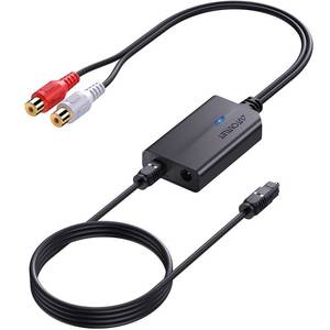 lot 4145 image: AUTOUTLET 192kHz Optical to RCA Converter DAC Digital to Analog Audio Converter SpdifOpticalToslink to RCA Audio Adapter with 3ft Cable Compatible for HDTV, DVD, Blu-Ray Players, Game Consoles