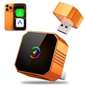 lot 4155 image: 2026 Aimoon Mini Wireless CarPlay Adapter Upgrade Wired to Wireless for CarPlay & Android Auto Plug and Play Fast Auto-Reconnect Stable Control Zero Delay Car Play for iPhone iOS 10 Android 11