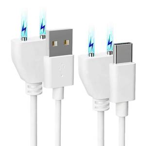 lot 4170 image: Rlissfiose 2Pack 12MM Magnetic Replacement Charger Cable with 2 Dots(12MM), 2.65ft (80cm) USB-A & USB-C Charging Port Set to Magnetic Cord for Rose Charger Toys,Massagers, Cleansers Electronics