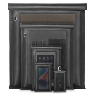 lot 4201 image: yaokvide Large Faraday Bags - 5 Pack Faraday Cages for Laptops & Tablets & Phones & Car Keys, Faraday Key Fob Protector, Fireproof & Waterproof Anti-theft Signal Blocking Pouch