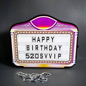 lot 4241 image: 3set Bottle Service Sign Replacement Cards Bring letters 2set��A-Z��of numbers 1set (0-9) and 1card storage box Cards Without LED Bottle Service Sign Board