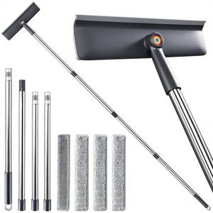 lot 4264 image: Purexa 3-in-1 Window Squeegee for Home - 60 Window Cleaning Kit with 3 Microfiber Cloths & Screen Brush, All-in-1 Cleaner Tool for Outdoor Windows, Glass Door & Screens, Lightweight & Easy Storage