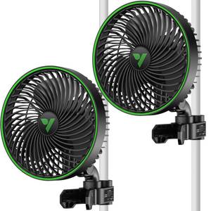 lot 5342 image: VIVOSUN AeroWave E6 Gen2, Grow Tent Clip Fan 6��, EC Motor, Smart Control, Powerful Oscillating Fan, Local Timer, Weatherproof IP54, for Hydroponics Circulation Cooling, Black