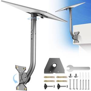 lot 5349 image: Gen 3 Mount for Starlink, Adjustable Wall & Roof Mounting Kit Compatible with Starlink V3 Standard Dish for Concrete or Wood Walls, Easy Installation, Include Aluminium Gen 3 Pipe Adapter