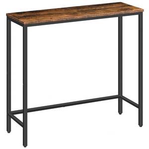 lot 5362 image: HOOBRO Narrow Console Table, 29.5 Small Entryway Table, Thin Sofa Side Display Table, for Hallway, Bedroom, Living Room, Foyer, Rustic Brown and Black BF75XG01
