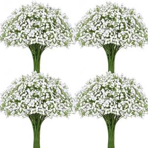 lot 6268 image: Waipfaru 30 Pcs Babys Breath Artificial Flowers, Baby Breath Flowers Artificial Bulk, Real Touch White Fake Flowers, Faux Babies Breath Gypsophila for Wedding Home Decor Floral Arrangement