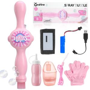 lot 6286 image: 2026 New Fog Bubble Machine, Rechargeable Automatic Electric Smoke Bubble Machine, Magic Smoke Bubble Maker, Colorful Lights & Music, Bubble Fog Game for Parties, Summer, Beaches(Pink)