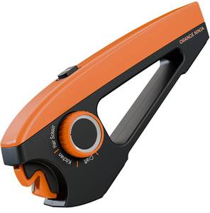 lot 6304 image: Orange Ninja Scissors Sharpener �� 4 Angle Settings for Kitchen, Fabric, Hair & Craft Scissors �� Quick, Safe Sharpening for All-Purpose & Heavy-Duty Scissors �� Right Hand Use