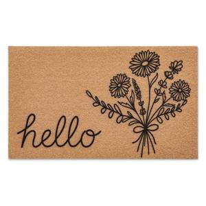 lot 6312 image: Arttown Spring Daisies Door Mat Hello Welcome Doormat Thick Bottom Backing Non-Slip Durable Resist Dirt Door Rug Indoor Outdoor Entry Mat for Porch Entrance Patio 17x30 Inch