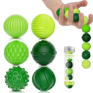 lot 6318 image: Silicone Magnetic Balls, Fidget Toys, 6-Pack Stress Relief Toys for Adults, Teens, Sensory Toy for Fingers Hands, Quiet Office Desk Toys with Textures, Magnet Fidget Fun Gift (Green)