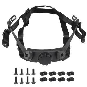 lot 6385 image: JFFCESTORE Adjustable Head Size Helmet Chin Strap System Accessory Adjustable Nape Suspension System with Bolts and Screws for Tactical Fast MICH IBH Airsoft Helmets ��Black��