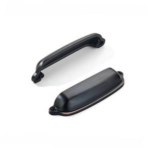 lot 6393 image: khtumeware 10 Pack Oil Rubbed Bronze Cup Pulls 3-12 Inch Center to Center - Cabinet & Drawer Handles for Kitchen Hardware