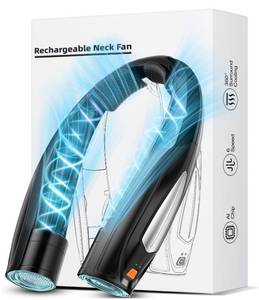 lot 6415 image: Hionly AI Neck Fan, 6 Speeds Adjustable Portable Personal Fan Rechargeable, Faster Cooling Wearable Fan, Ultra Quiet for Home, Office, Travel, Outdoor