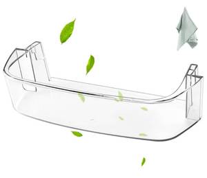 lot 6423 image: AMI PARTS WPW10430639 W10324876 Freezer Door Shelf Bin compatible with Whirlpool Kenmore Refrigerator Door Shelves-Fit for Freezer Side Door (transparent)-Send Scouring Pad