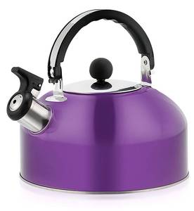 lot 6434 image: A2.7 Quart (3 L) Tea Kettle, Food Grade Stainless Steel Teakettle is Best for Boiling Water, Brewing Tea, and Making Coffee (Purple)