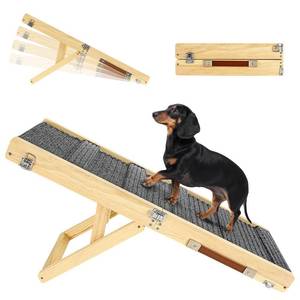 lot 11604 image: 2026 Upgraded Dog Ramp for Couch, Foldable Small Dog Ramp for Sofa, 4 Adjustable Height from 13 to 21, Portable Stable Pet Steps with Non-Slip Pad, Pet Ramps Use for Sofa Couch Stairs